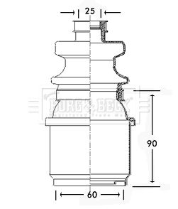 BORG & BECK Putekļusargs, Piedziņas vārpsta BCB2307